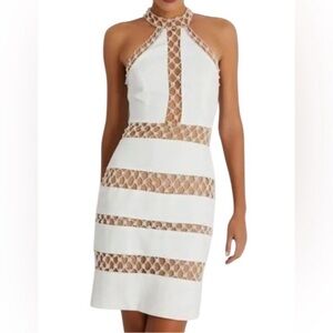PatBO Pearl-Beaded Minidress